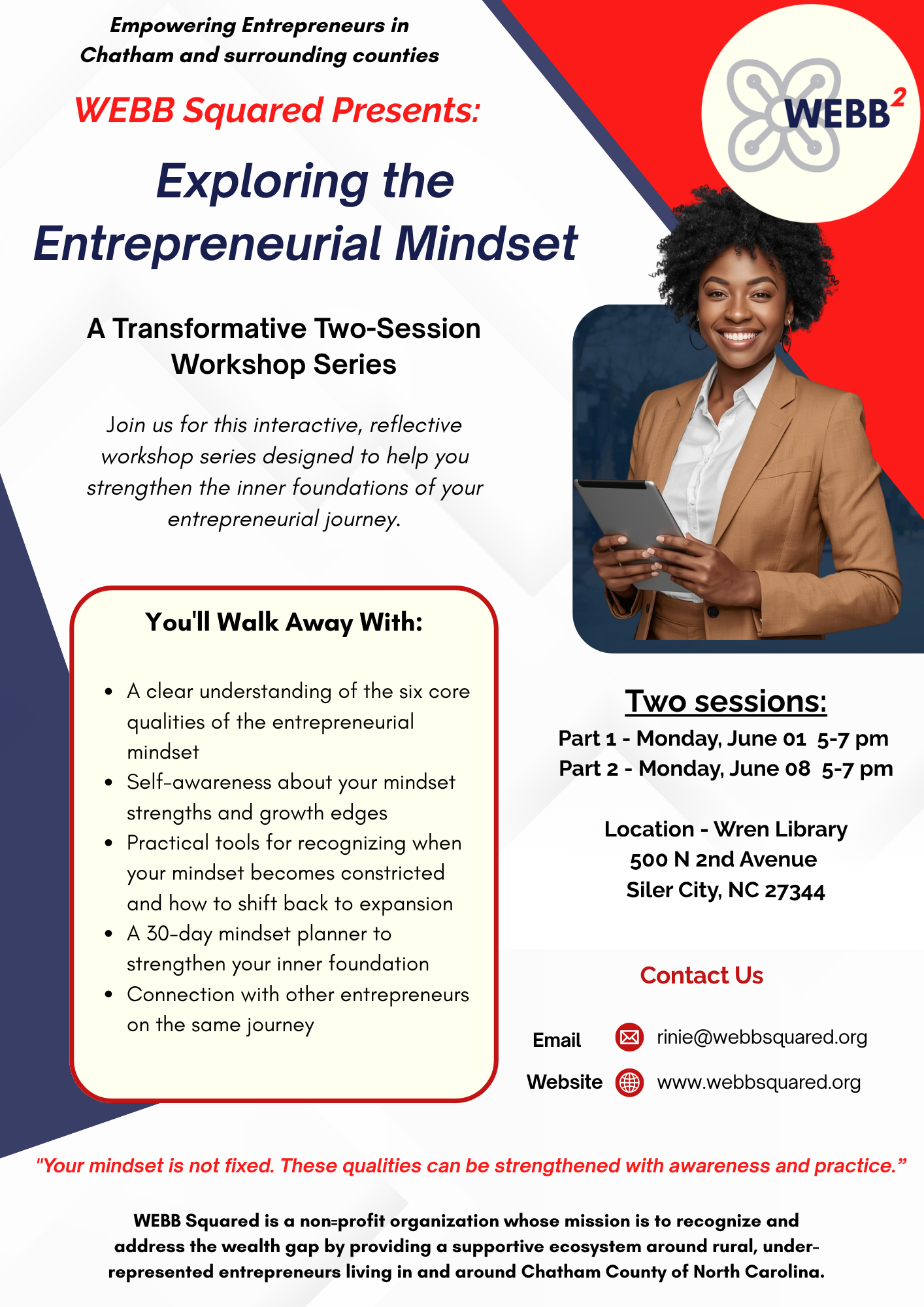 WEBB Squared Community Entrepreneur Program Flyers (1)